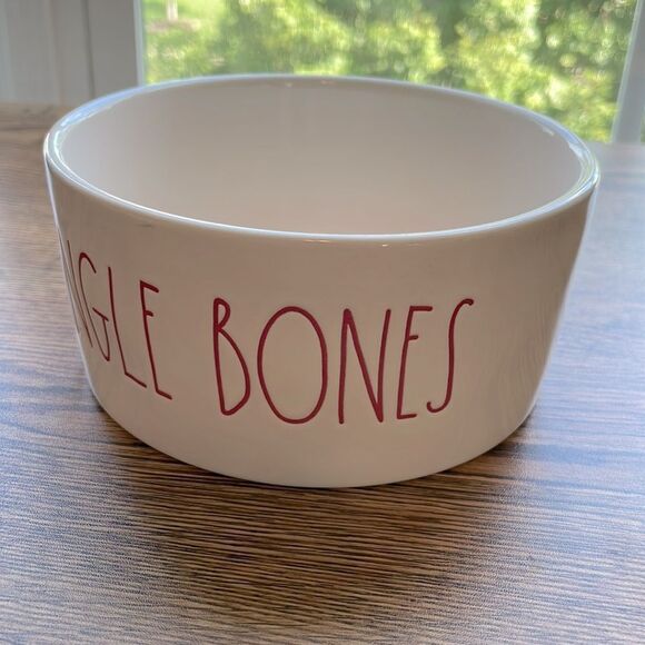 Rae Dunn JINGLE BONES Dog Bowl. Christmas. - Picture 3 of 8